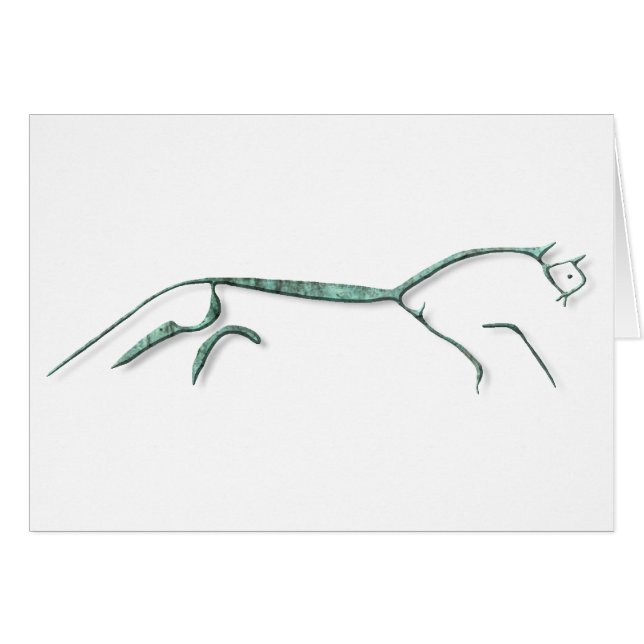 Uffington Horse Copper Hälsningskort (Framsidan Horizontal)