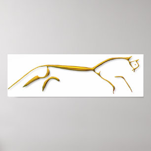 Uffington Horse guld poster