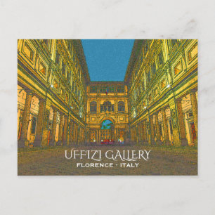 Uffizi Gallery, Florence, Italien Vykort