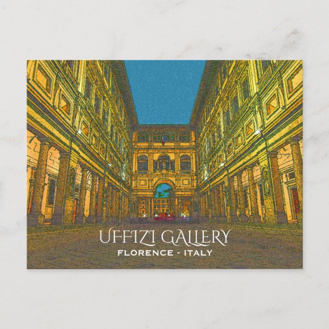 Uffizi Gallery, Florence, Italien Vykort (Framsida)