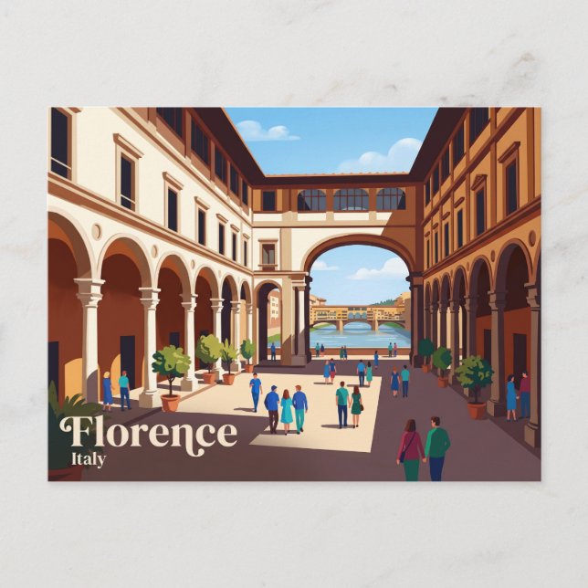 Uffizigalleriet Italien Vykort (Framsida)