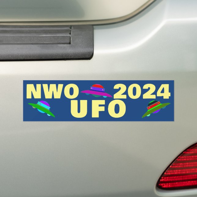 UFO 2024 Bumper Sticker Bildekal (På Bil)
