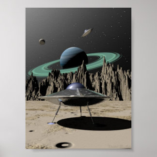 UFO - 50's SciFi Kitch (av Kristel R. Sitz) Poster