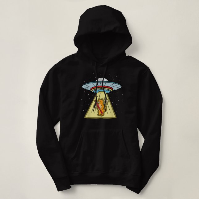 Ufo Abduction Cat Spela Clarinet2 T Shirt (Design framsida)