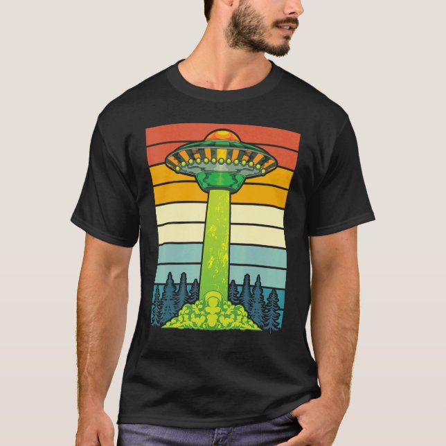 Ufo Abduction Conspiracy Teory Extraterrestrial R T Shirt (Framsida)