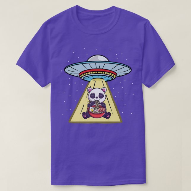 Ufo Abduction Panda Ramen Noodles 2946 T Shirt (Design framsida)