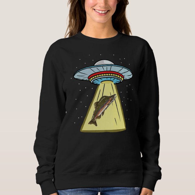 Ufo Abduction Salmon T Shirt (Framsida)