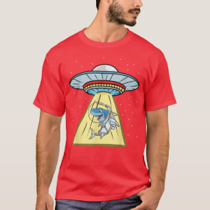 Ufo Abduction Shark Astronaut T Shirt