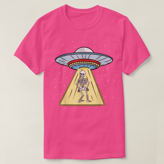 Ufo Abduction Skeleton Chiropractor T-Shirt (Design framsida)