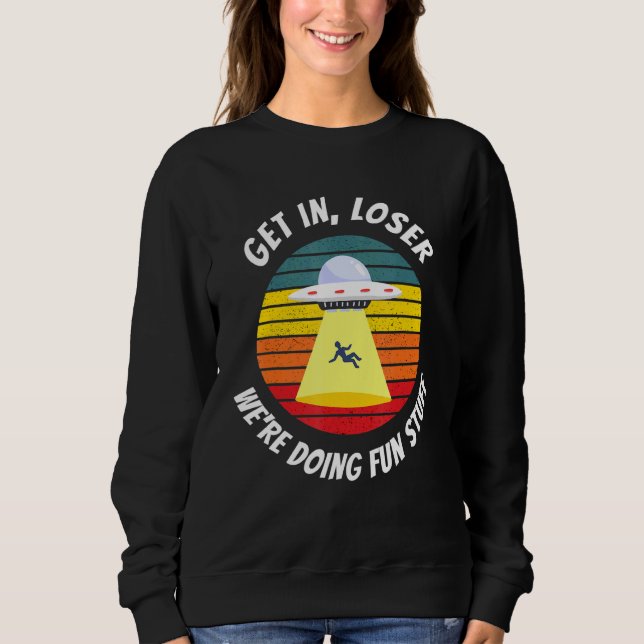 Ufo Alien Abduction In Loser T Shirt (Framsida)