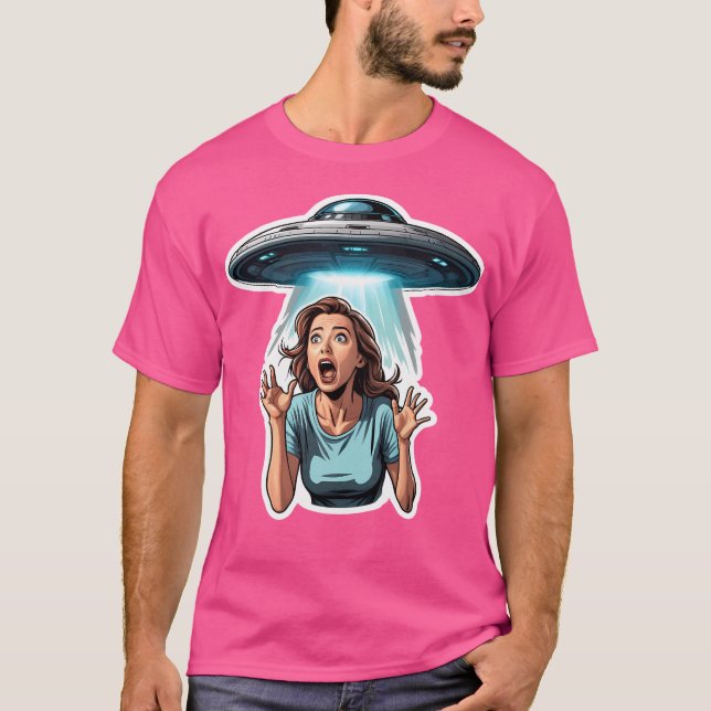 Ufo Alien Abduction T Shirt (Framsida)