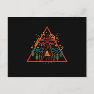 UFO Alien Abduction Utomjordingars Mountain Nature Vykort