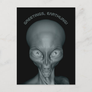 UFO Alien anpassningsbar vykort