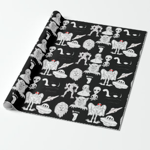 UFO, Alien, Bigfoot Cryptid Birthday Presentpapper