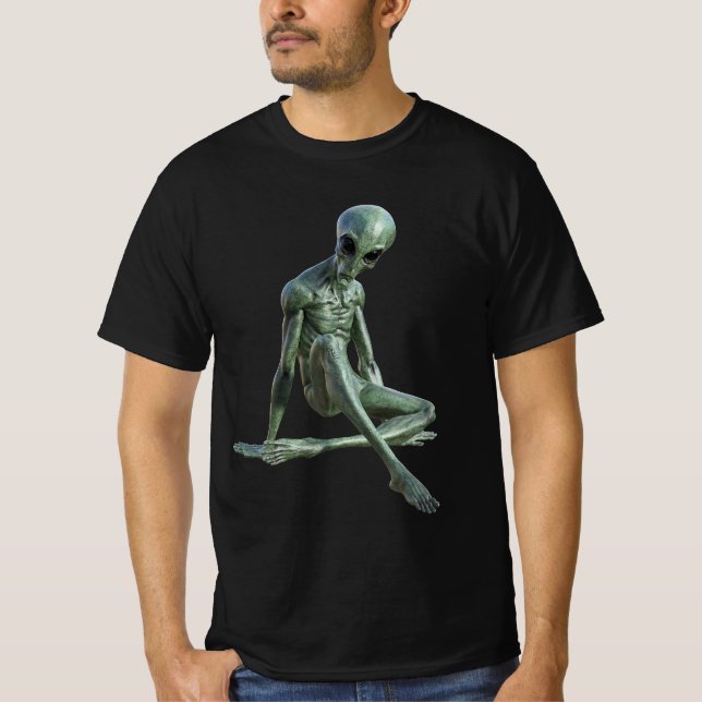 UFO, Alien Designad T Shirt (Framsida)