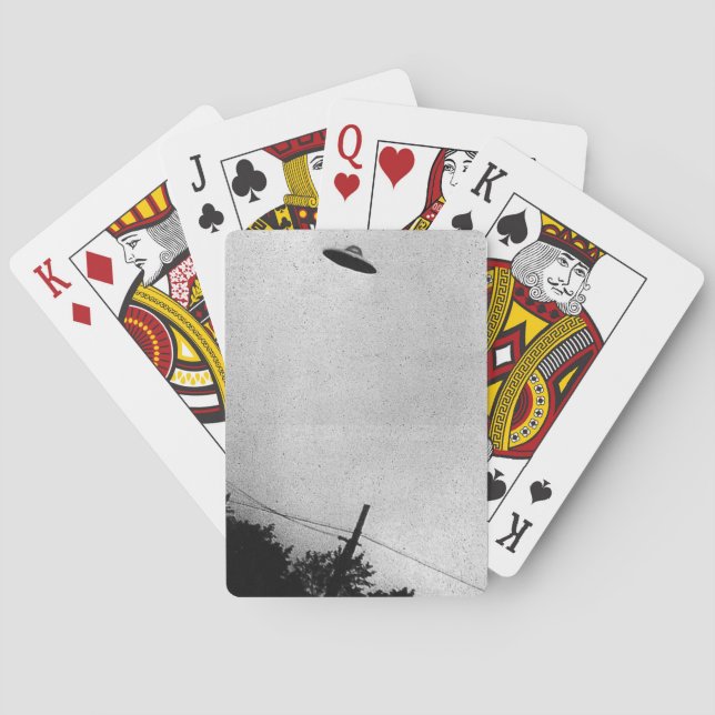 UFO Alien Extraterrestrial Spacecraft Top Secret Casinokort (Baksidan)