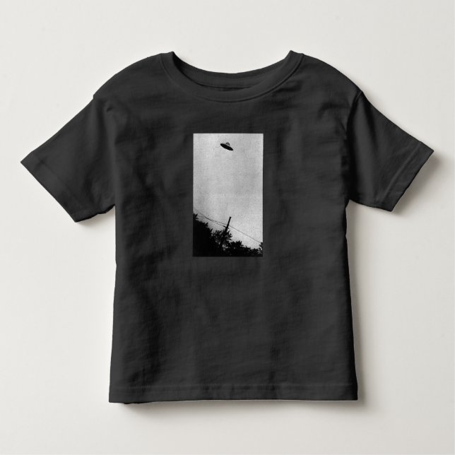 UFO Alien Extraterrestrial Spacecraft Top Secret T Shirt (Framsida)