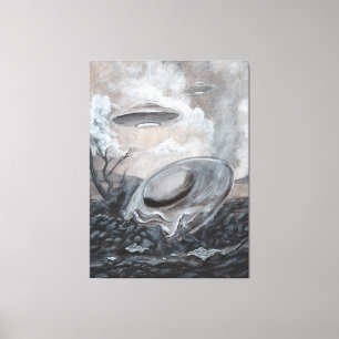 UFO, Alien, Roswell Crash Canvastryck