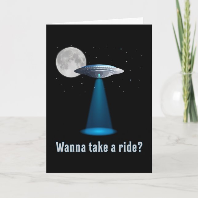 Ufo Alien Science fiction Space Sci-Fi Funny Gift Kort (Framsida)