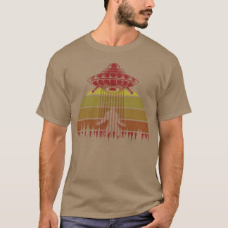 UFO Alien Skog Fantasi familj T Shirt