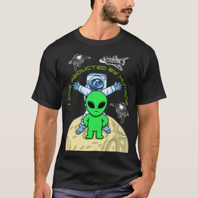 Ufo Alien som förts bort av människor T Shirt (Framsida)