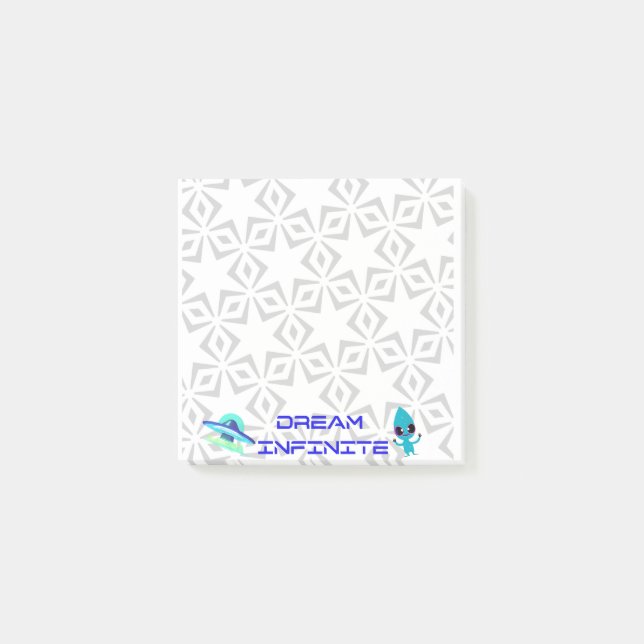 UFO Alien Space - anteckningar efter Roligt - ikon Post-it Block (Framsida)