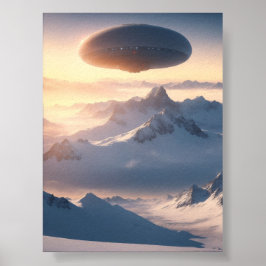 UFO Alien Space Digital Poster och Wall Art Art