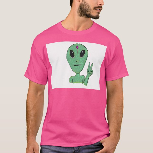 Ufo Alien T Shirt (Framsida)