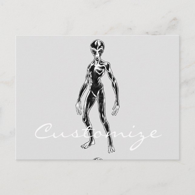 UFO Alien Thunder_Cove Vykort (Framsida)