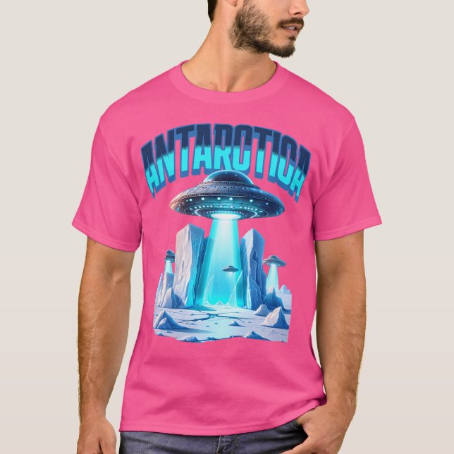 Ufo Antarctica Design - Coola Alien Design T Shirt (Framsida)