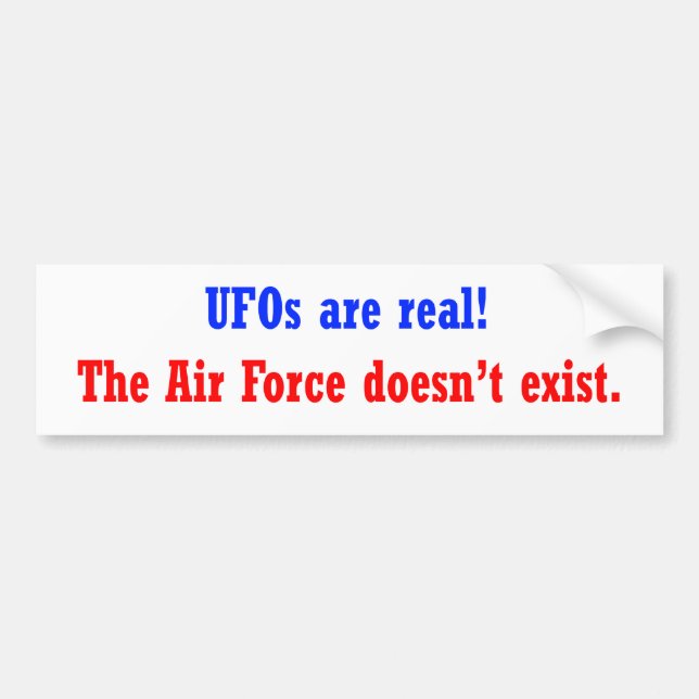 UFO är verkliga Bildekal (Framsidan)