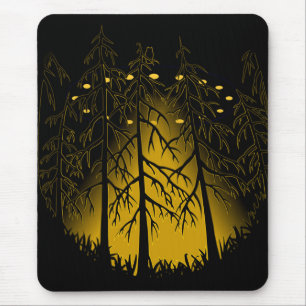 UFO Art Mousepad Flies Saucer w Uggla Art Mousepad Musmatta