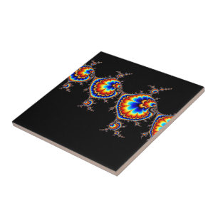 Ufo Attack - Fractal Art Kakelplatta