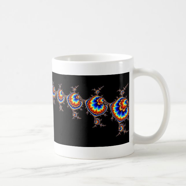 Ufo-attack - Fractalkonst Kaffemugg (Höger)