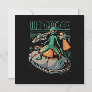 UFO attackerar Utomjordingar i utlandet i Alien Be Inbjudningar