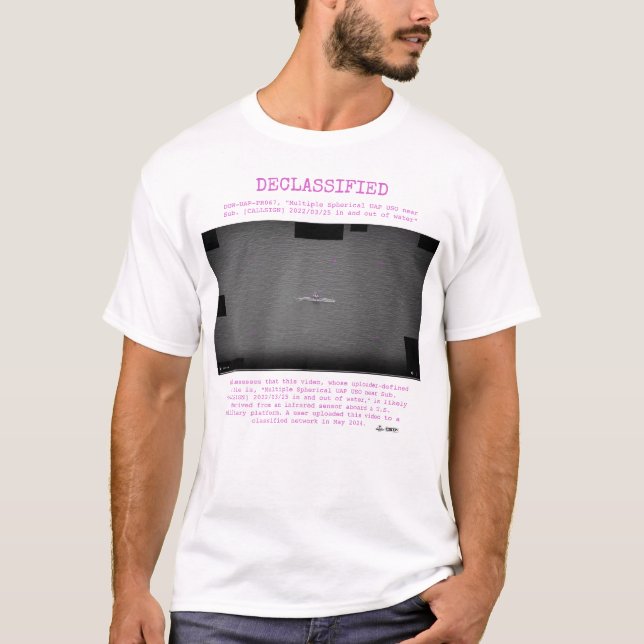 UFO - Avklassificerad DOW-UAP-PR067, "Multiple Sph T Shirt (Framsida)