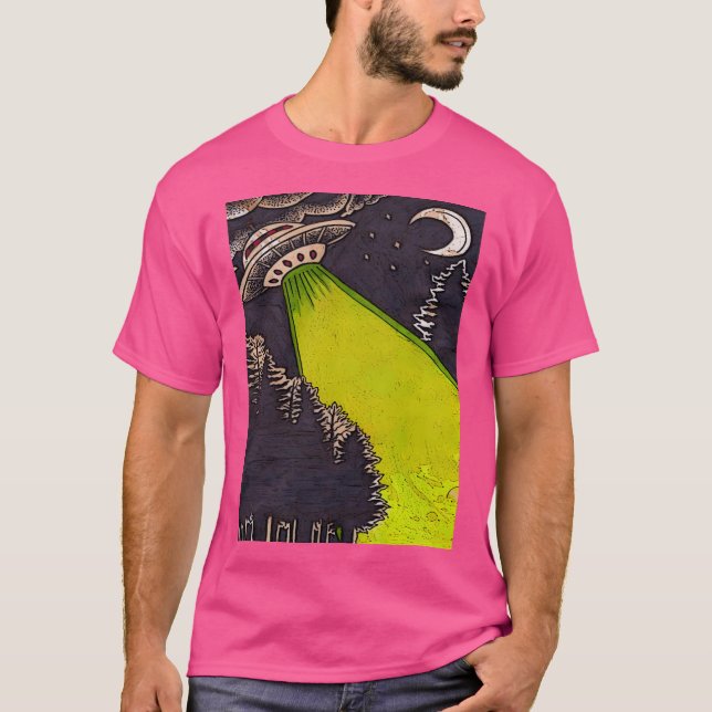 Ufo Beam T Shirt (Framsida)