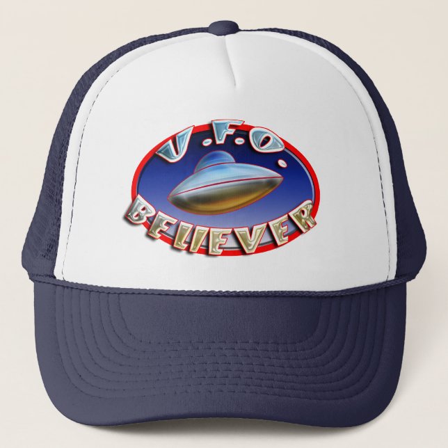UFO Believer Hat Truckerkeps (Framsida)