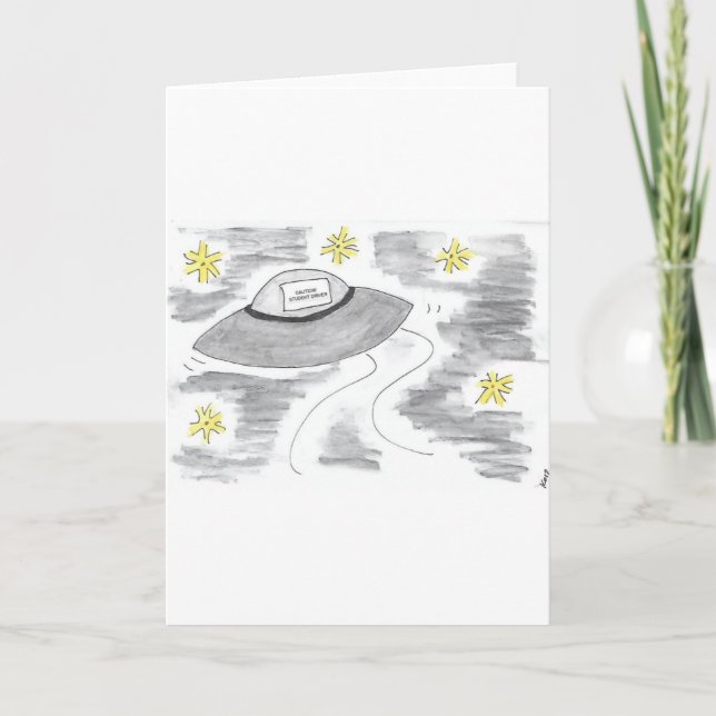 UFO Birthday Kort (Framsida)