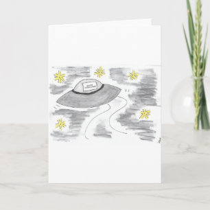 UFO Birthday Kort