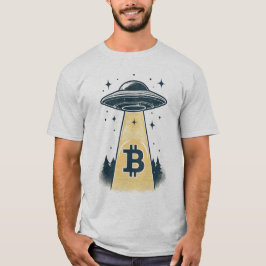 UFO Bitcoin - Snygg och rolig kryptovaluta T Shirt