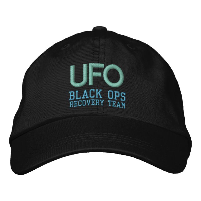 UFO BLACK OPS cap Broderad Keps (Framsida)