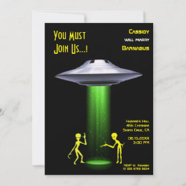 UFO Bröllop 🛸 Funny Alien Inbjudningar
