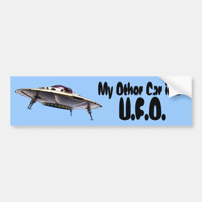 UFO Bumper Sticker Bildekal (Framsidan)