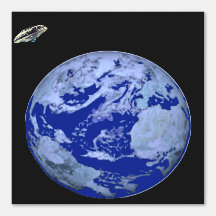 UFO Buzzing Earth Tapet