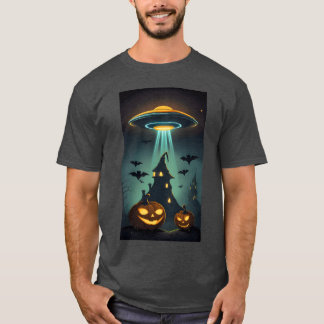 UFO Castle Halloween vintage T Shirt