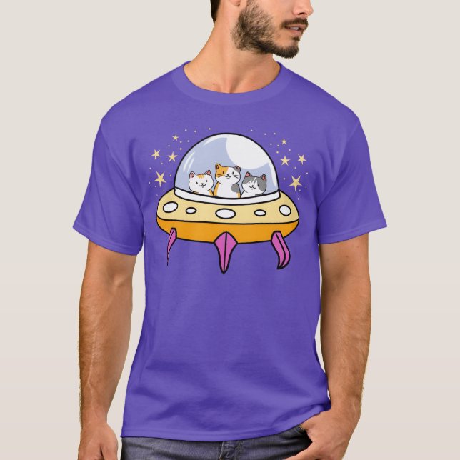 UFO Cat for Cat Lover boy T Shirt (Framsida)