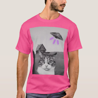 Ufo Cat Selfie T Shirt