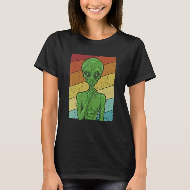 UFO Conspiracy Alien Alien Conspiracy Theoryist T Shirt (Framsida)