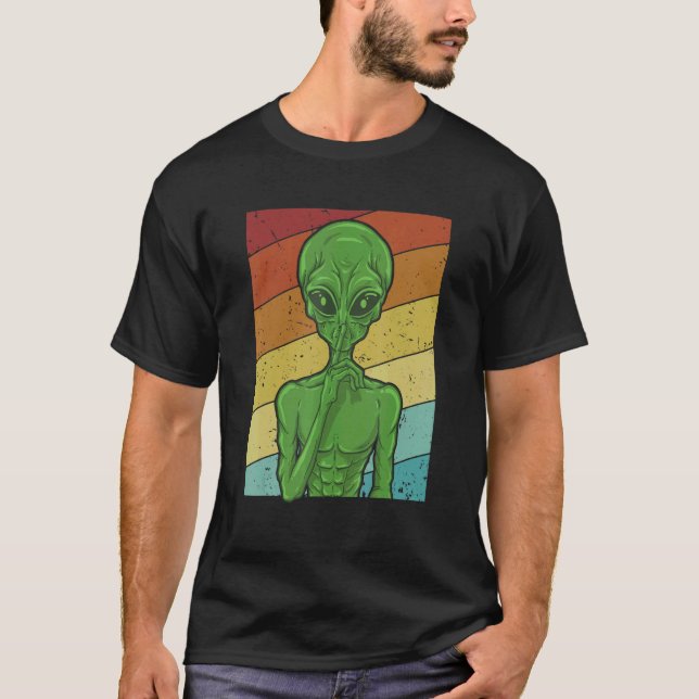 UFO Conspiracy Alien Alien Conspiracy Theoryist T Shirt (Framsida)